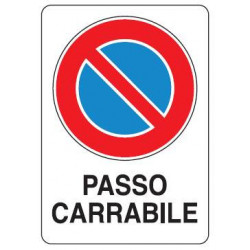 Cartello passo carabile