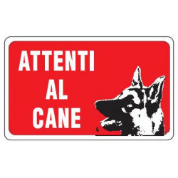 Cartello attenti al cane