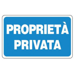 Cartello proprieta' privata