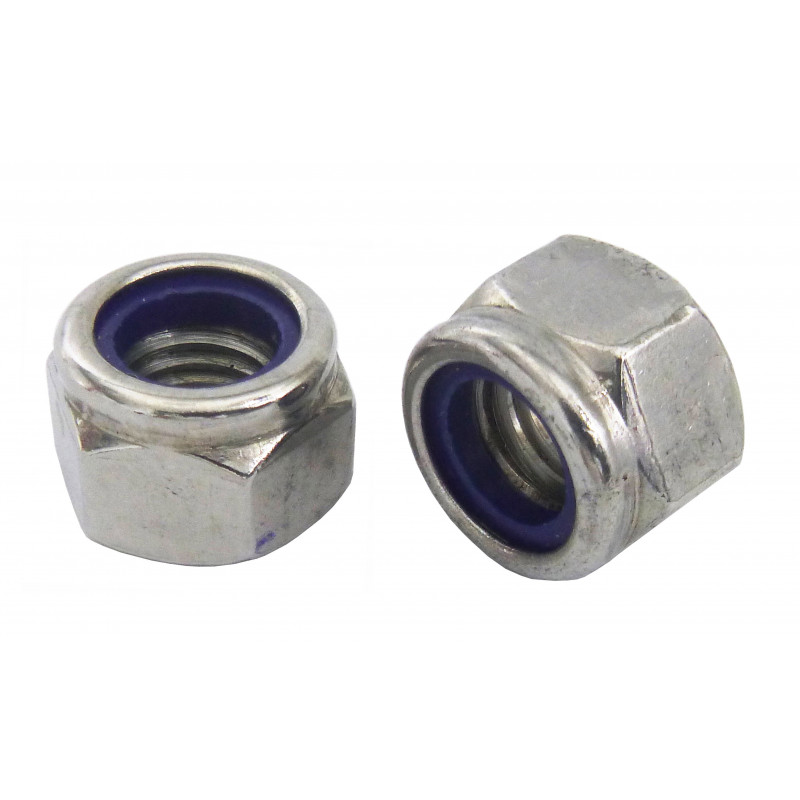 25 Dadi Autobloccanti MS21043-04, Misura 4-40, Placcatura Argento, Senza Marca