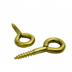 011333 - OCCHIOLO CON VITE LEGNO OTTONE