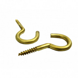 011337 - GANCIO CON VITE LEGNO OTTONE